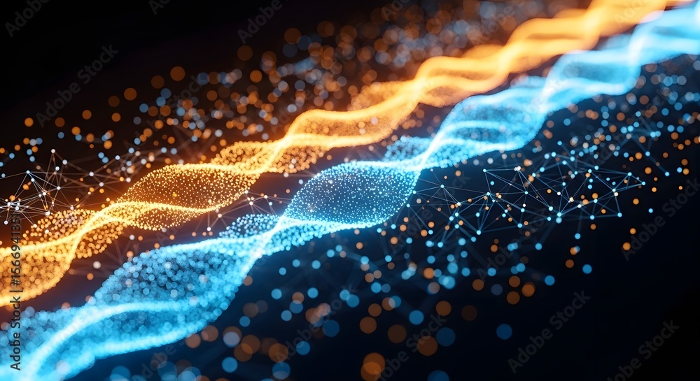 Fototapeta premium Abstract Data Stream Network Connection Technology