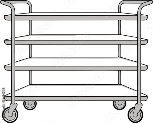 Kitchen Cart Vector Design for Modern Home Interiors