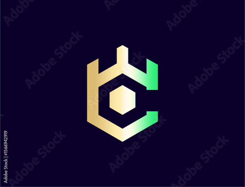 Abstract letter c logo design