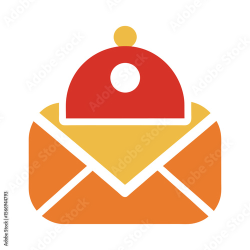 Email Notification Icon in Clean Minimal Vector