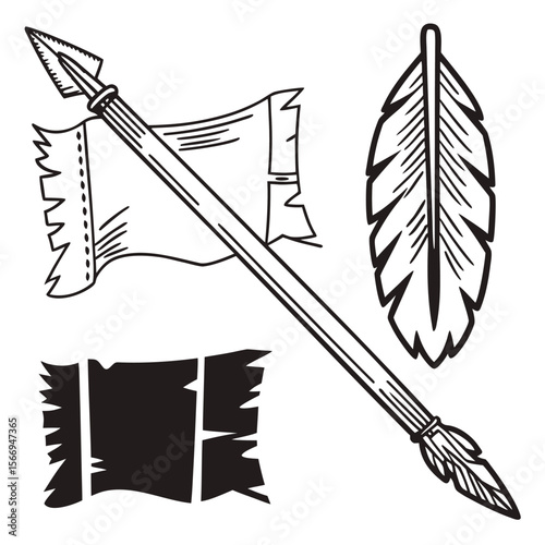Realistic Medieval Arrow Detailed Vector Illustration