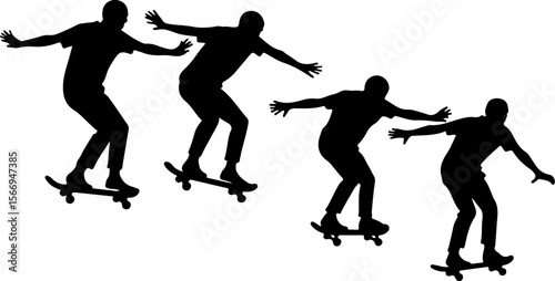 skateboard, skateboarding group, team, friends,  sport, action,  fun, celebration, mountain vector bundle