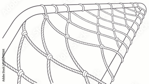 Explore detailed fishing net vector illustration for nautical designs and rope structure artwork creation now