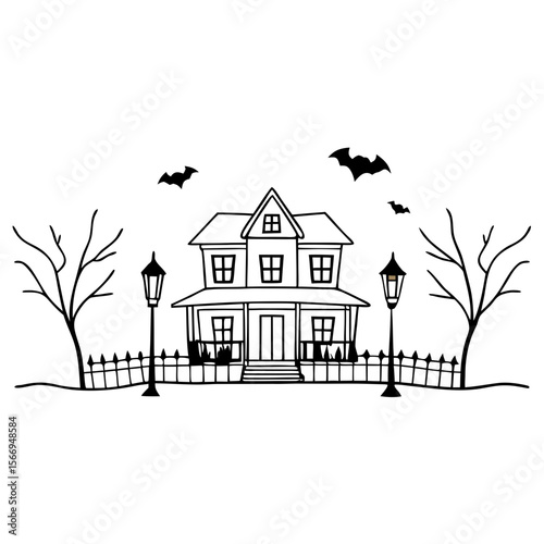 Eerie Haunted House Art Concepts