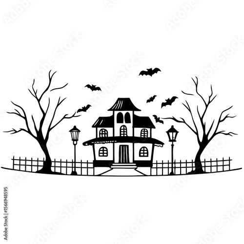 Eerie Haunted House Art Concepts