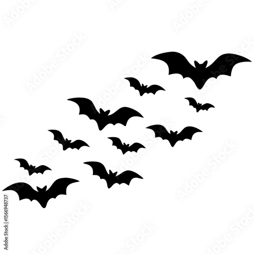 Halloween Bat Swarm Decor