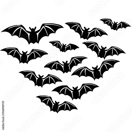 Halloween Bat Swarm Decor