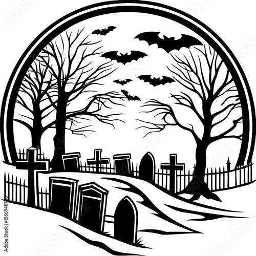 Haunted Cemetery Halloween Decorations