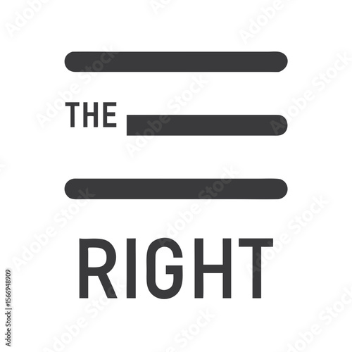The right alignment icon vector SVG without background