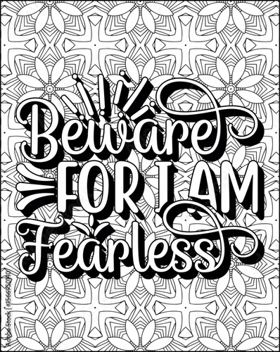 Bible Verse Quote Coloring Page for Adults. Christian Quote Coloring Page