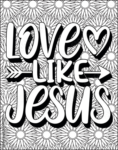 Bible Verse Quote Coloring Page for Adults. Christian Quote Coloring Page
