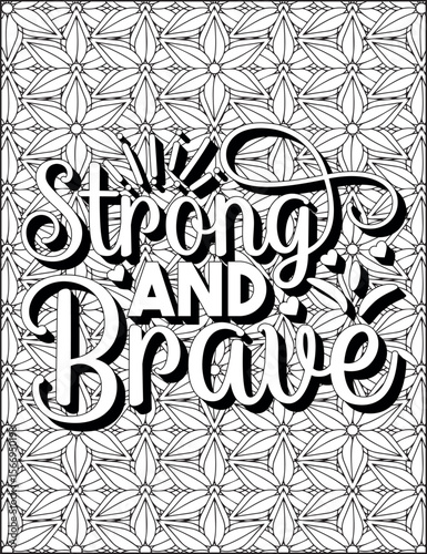 Bible Verse Quote Coloring Page for Adults. Christian Quote Coloring Page