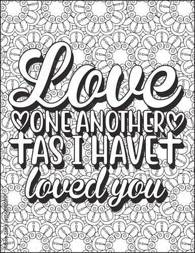 Bible Verse Quote Coloring Page for Adults. Christian Quote Coloring Page