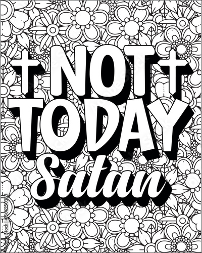 Bible Verse Quote Coloring Page for Adults. Christian Quote Coloring Page