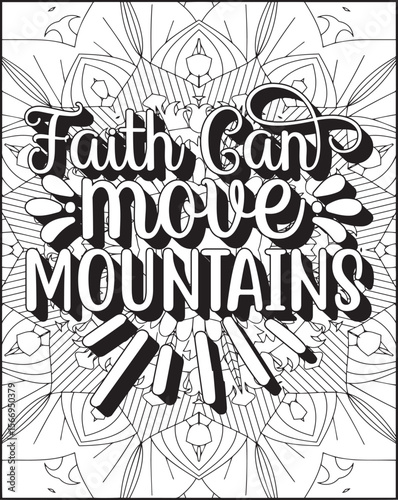 Bible Verse Quote Coloring Page for Adults. Christian Quote Coloring Page