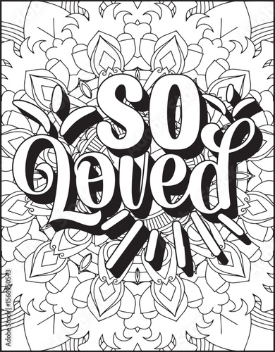 Bible Verse Quote Coloring Page for Adults. Christian Quote Coloring Page