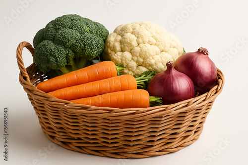 fresh vegetables in a basket