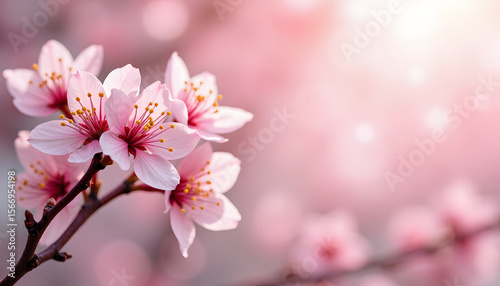 Beautiful cherry blossoms in full bloom, capturing the essence of spring's beauty.