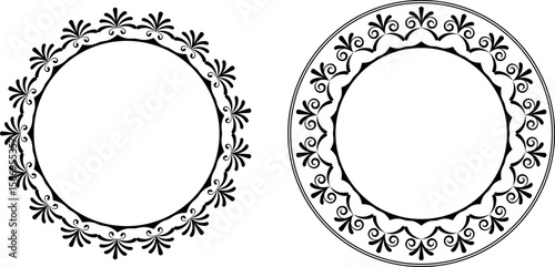 vector frames black on a white background
