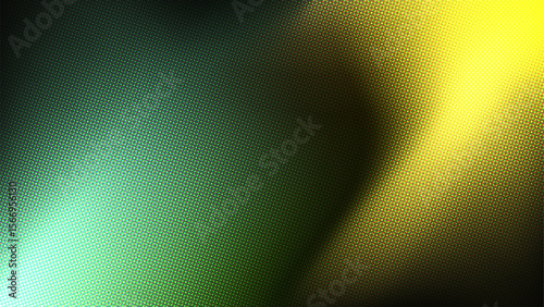 This artwork showcases an intricate abstract design combining vibrant green and yellow hues, creating a sense of depth and movement. The smooth gradients add visual interest.
