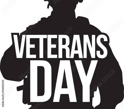 Veterans Day silhouette vector illustration