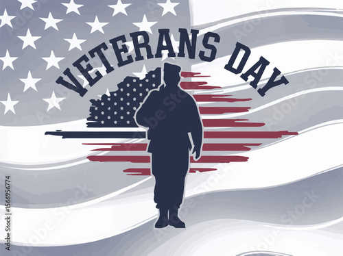 Veterans Day silhouette vector illustration