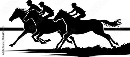 horses, riders, equestrian mountain city vector bundle
