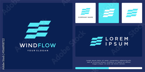 Wind flow logo design for various company