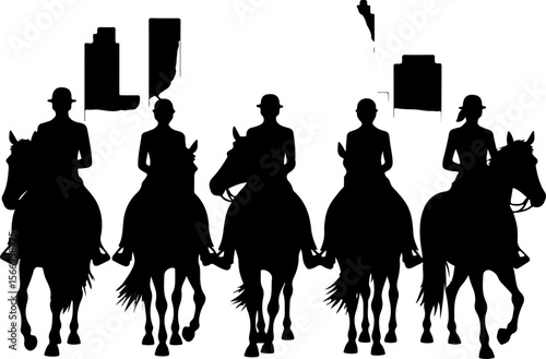 Horse Racing  Action Finish Line Silhouette vector bundle