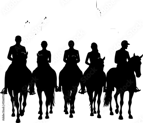 Horse Racing  Action Finish Line Silhouette vector bundle