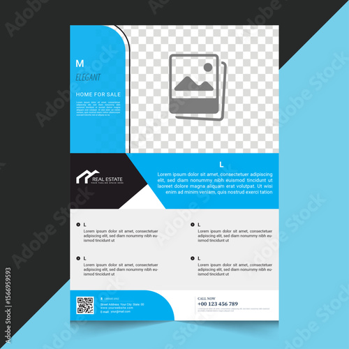 Modern real estate flyer design templates for web, business, and infographic layouts with vector elements, icons, banners, and brochures