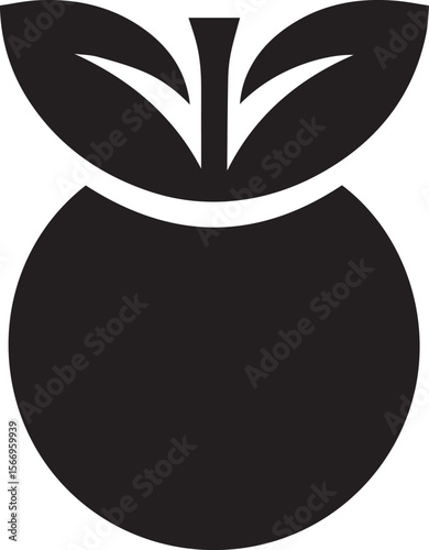 Single Gala Apple vector logo silhouette 