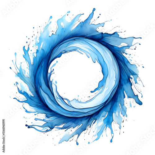 blue water splash