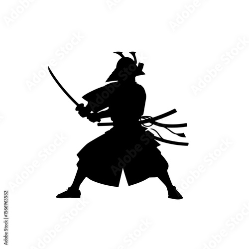 Samurai silhouette , Samurai vector