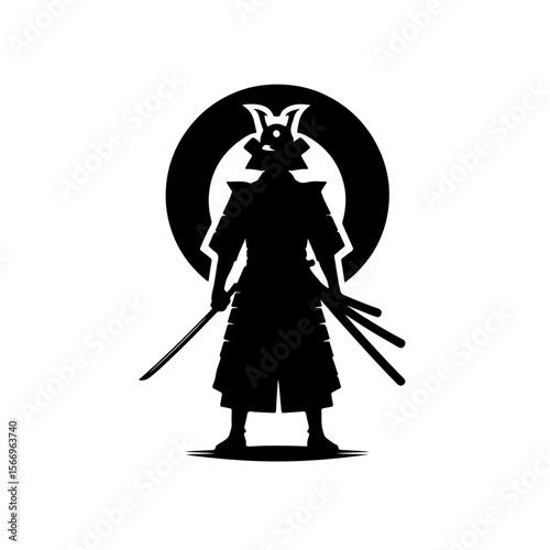 Samurai silhouette , Samurai vector