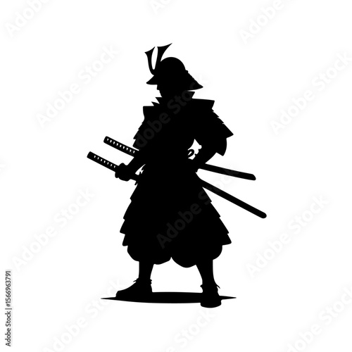 Samurai silhouette , Samurai vector