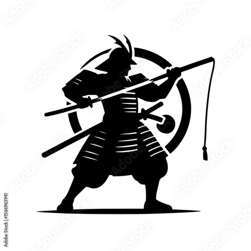 Samurai silhouette , Samurai vector