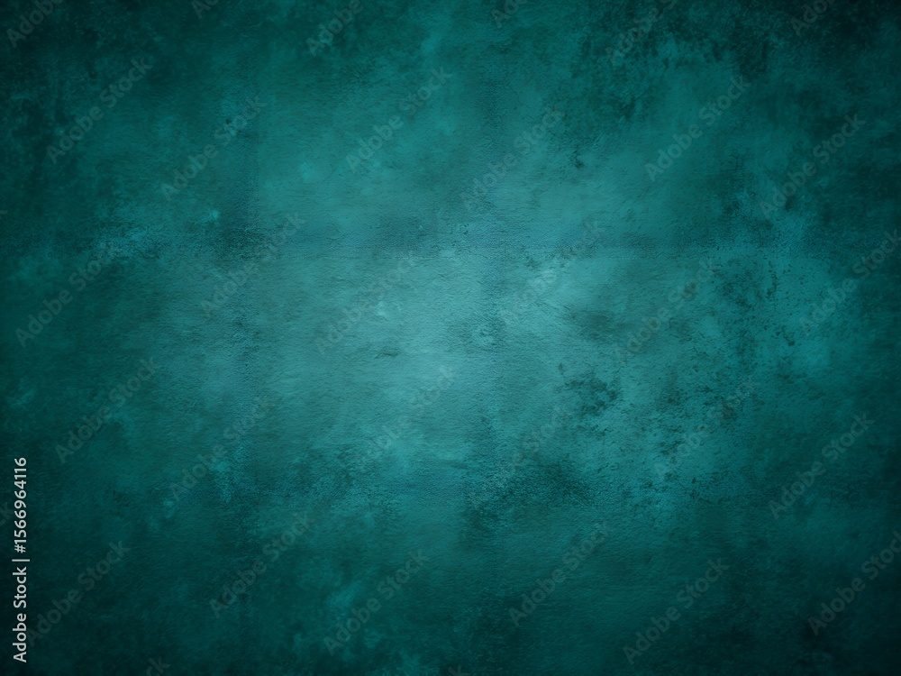 Obraz premium A dark teal textured background with grunge elements