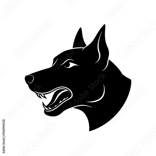 barking dog head icon silhouette on white backgrou (1).svg