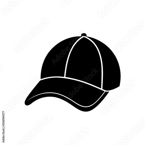 baseball cap icon silhouette on white background (3).svg