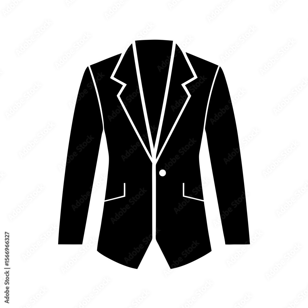 Naklejka premium blazer icon silhouette on white background (3).svg
