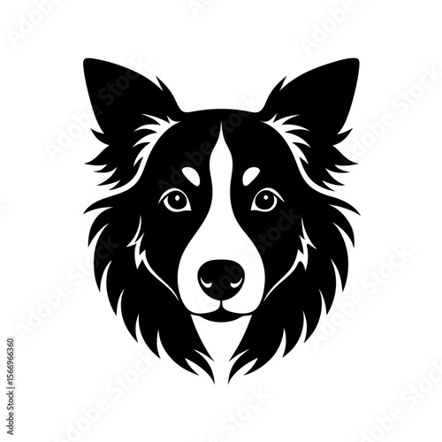 border collie head icon silhouette on white backgr (1).svg