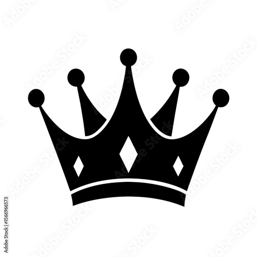 crown icon silhouette on white background.svg