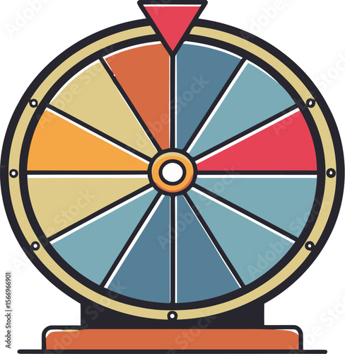 Spin to win wheel, dart game. Lucky draw prize wheel logo icon spinner wheel editable vector illustration, PNG