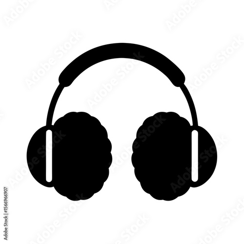 earmuffs icon silhouette on white background.svg