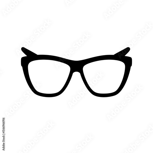 eyeglasses icon silhouette on white background.svg
