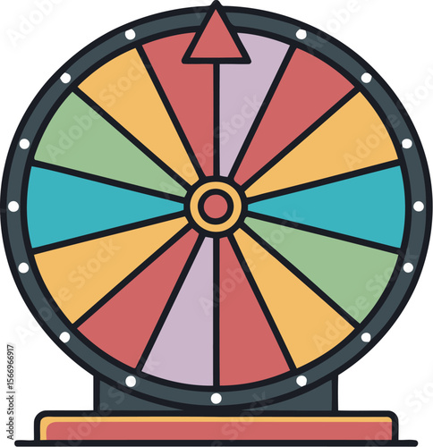 Spin to win wheel, dart game. Lucky draw prize wheel logo icon spinner wheel editable vector illustration, PNG