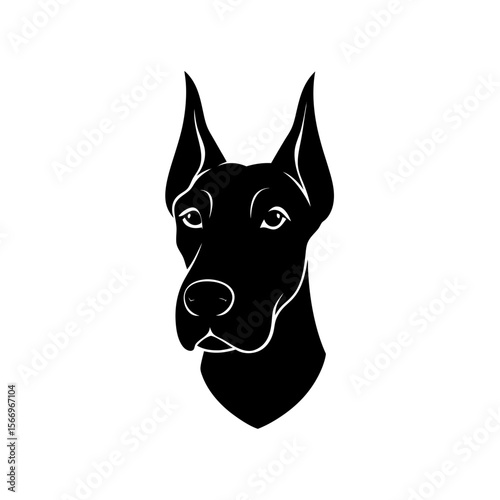 great dane head icon silhouette on white backgroun (3).svg