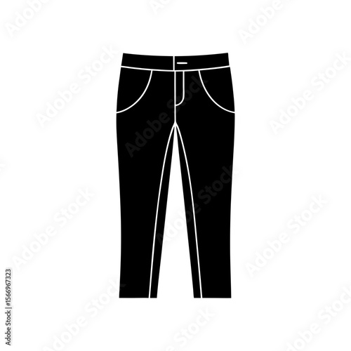 jeans icon silhouette on white background (2).svg