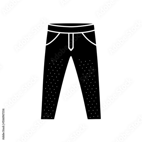 jeans icon silhouette on white background.svg
